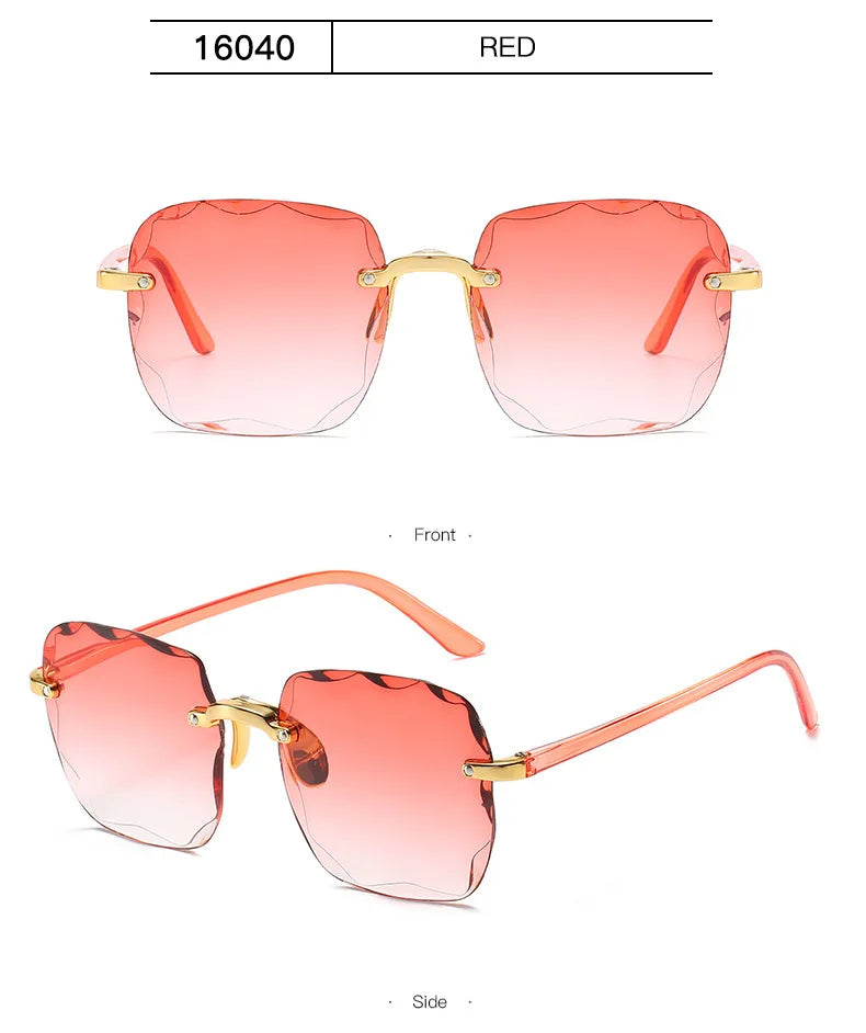 Rimless Women's Gradient Sunglasses