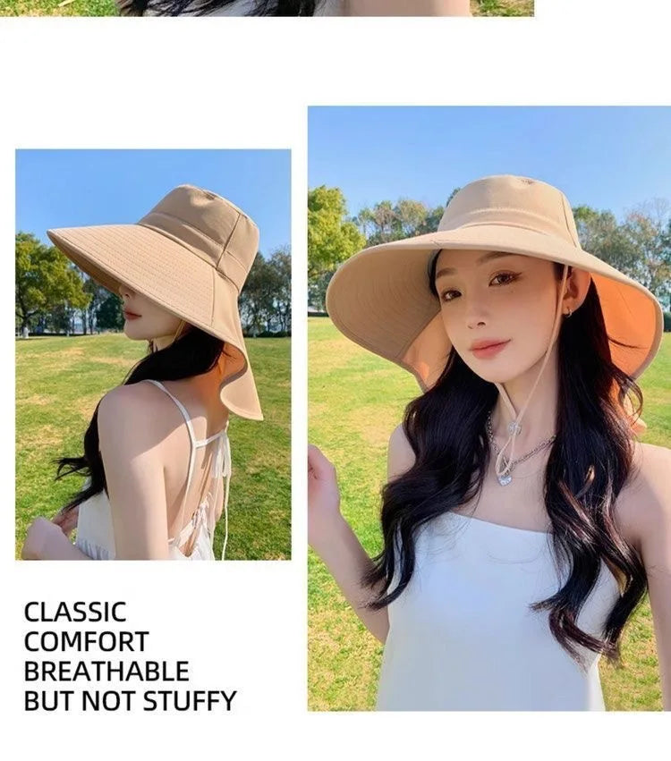 Wide Brim Sun Bucket Hat