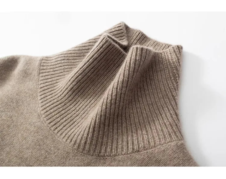 Autumn Thick Cashmere High Neck Sweater