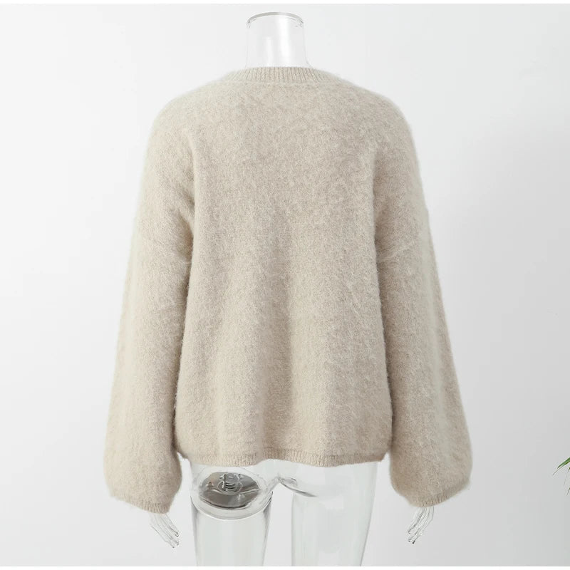 Elegant Mohair Knitted Pullover