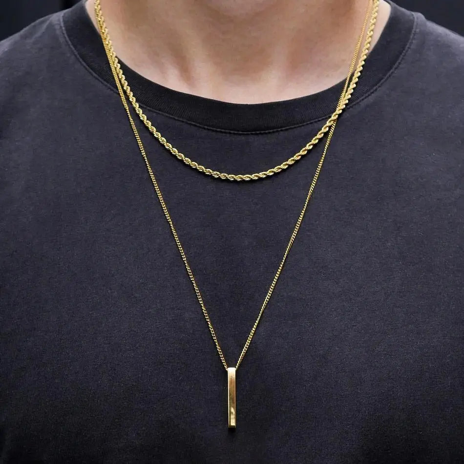 3D Vertical Bar Necklace