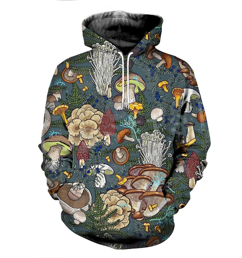 3D Mushroom Camouflage Hoodie