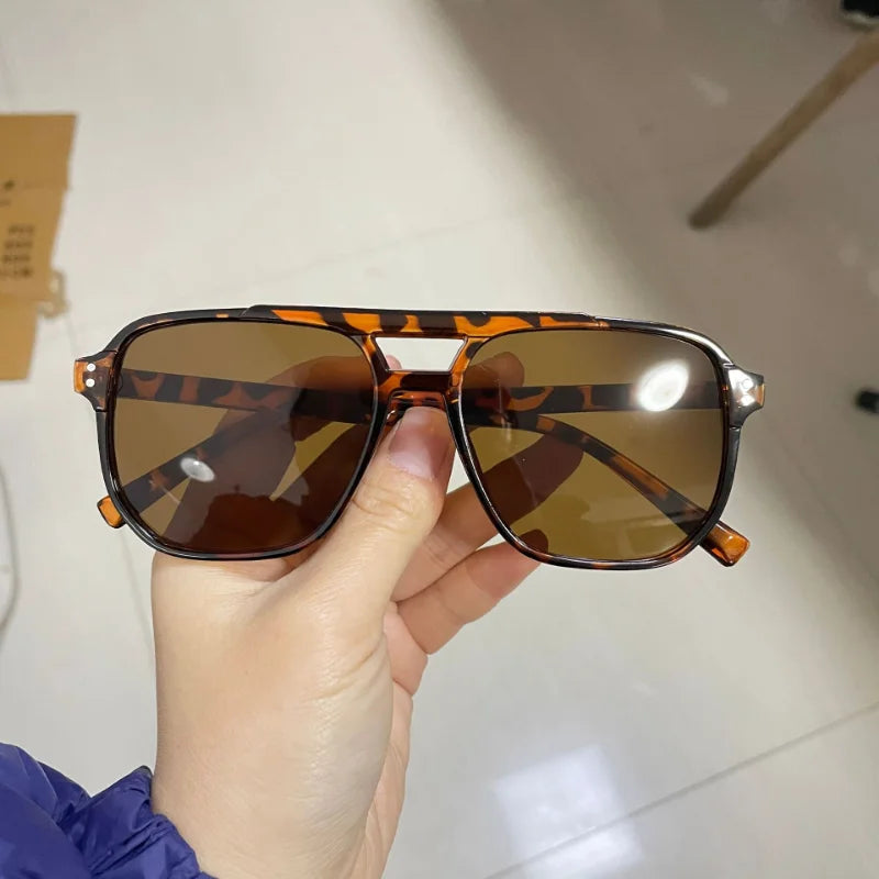 Unisex Vintage Big Square Sunglasses