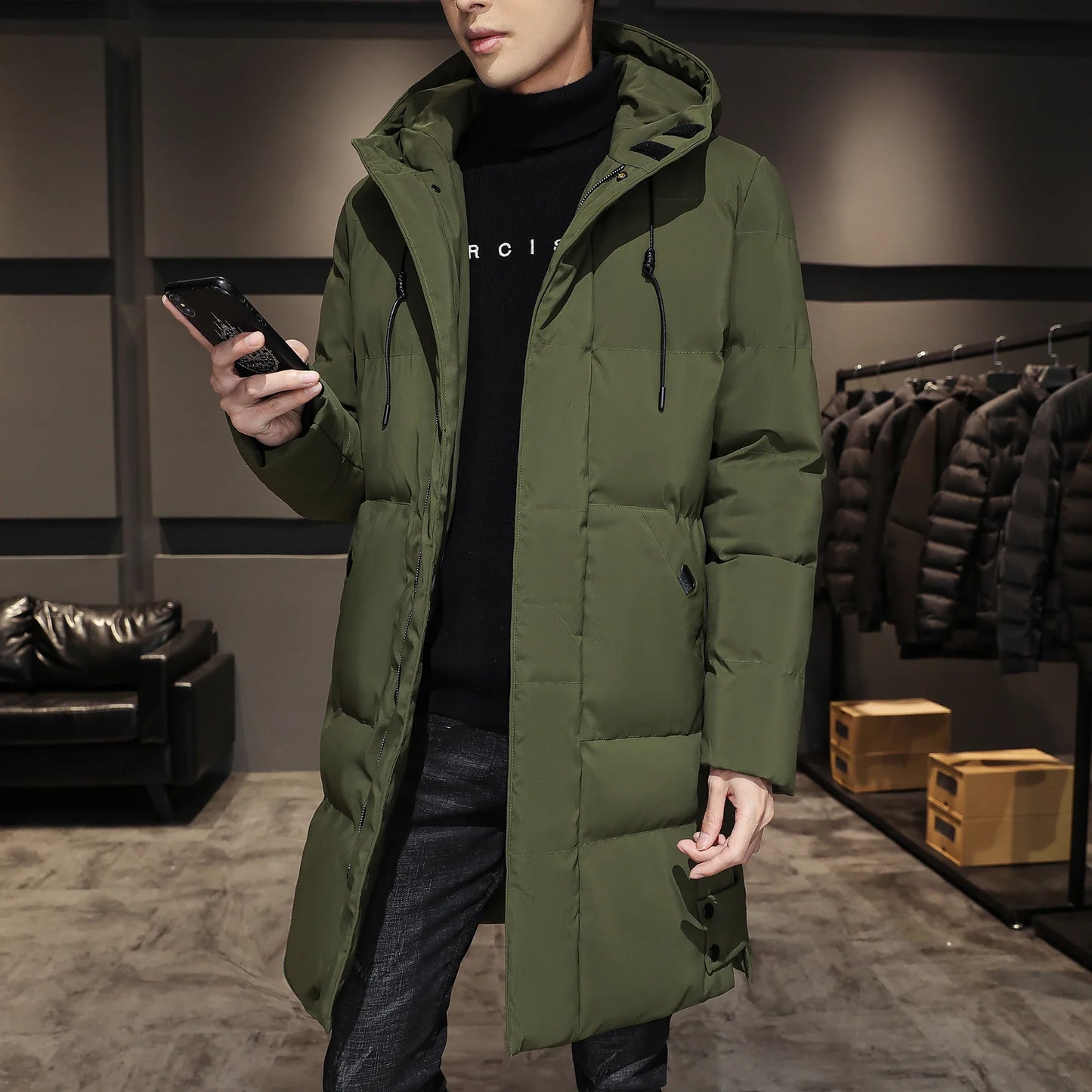 Cotton-Padded Long Coat