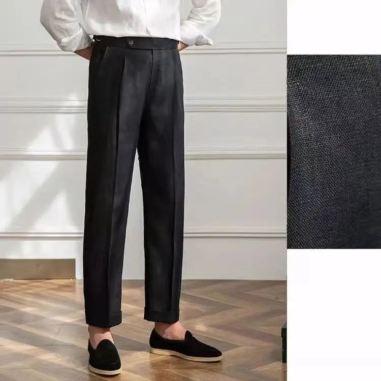 Italian Linen High-Waist Men’