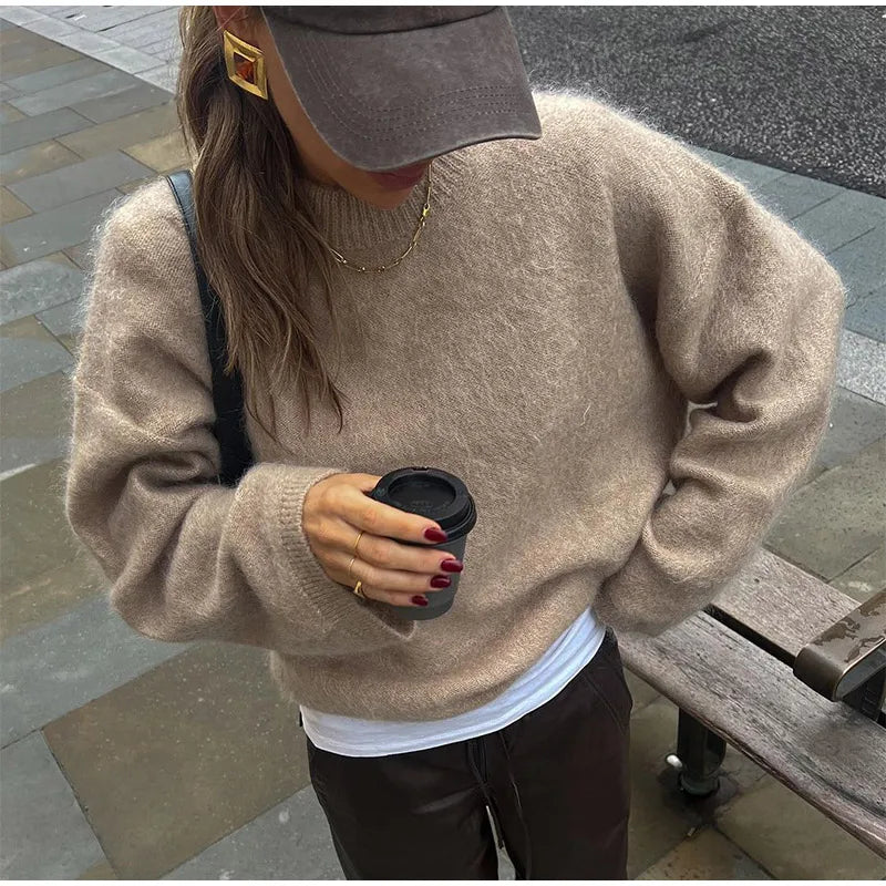 Elegant Mohair Knitted Pullover