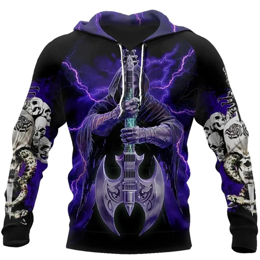 Men’s 3D Skull Hoodie