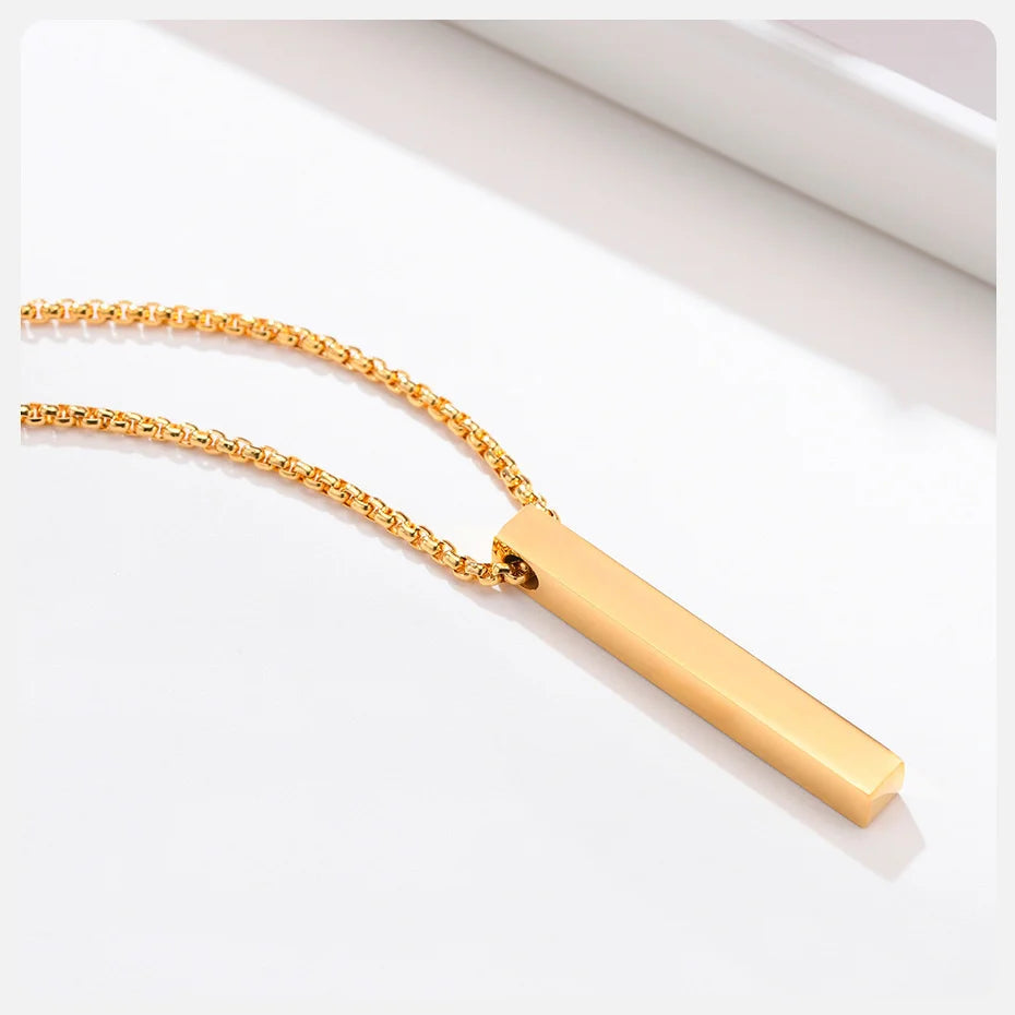 3D Vertical Bar Necklace