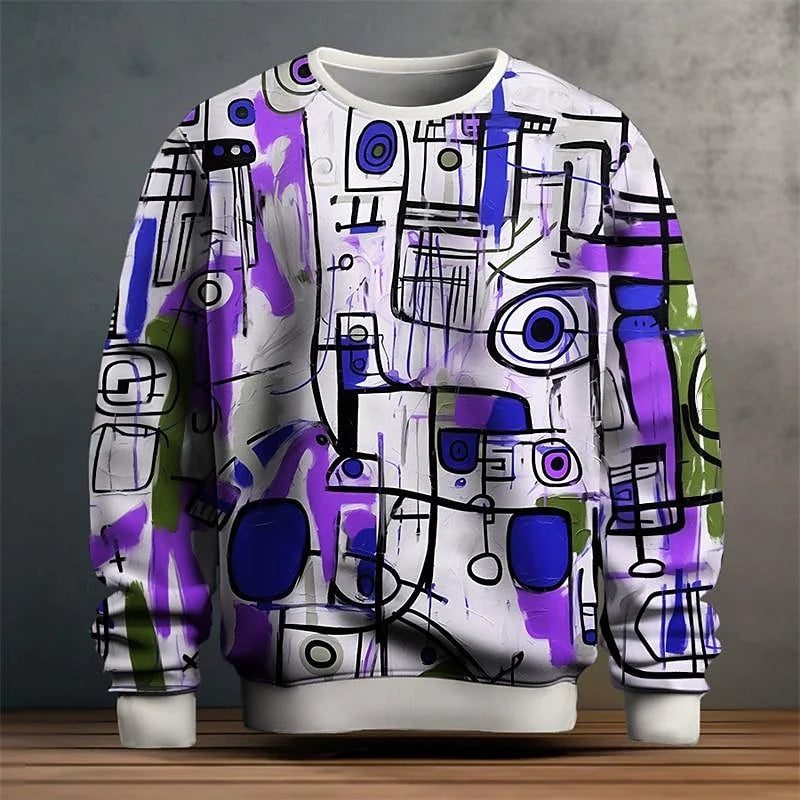 Men's Colorful Graffiti Hoodie