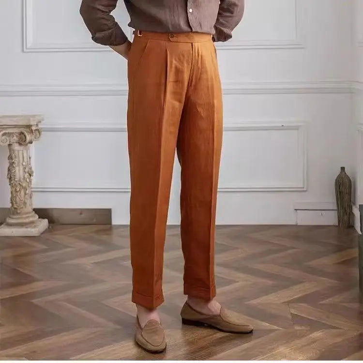 Italian Linen High-Waist Men’