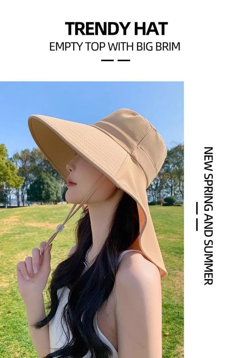 Wide Brim Sun Bucket Hat