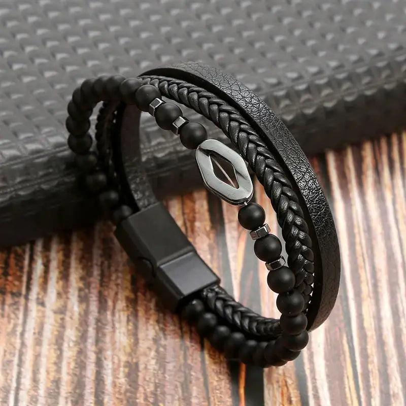 Multi-Layer Leather Bracelet