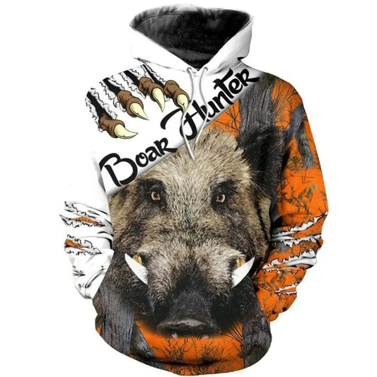 Men's 3D Boar Hunting Hoodie