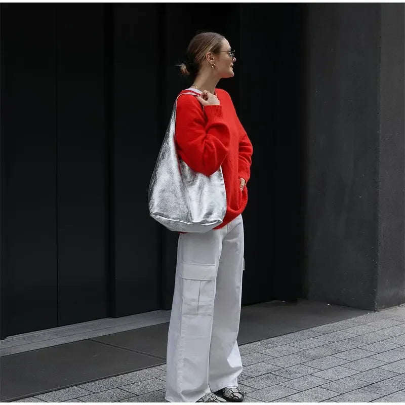 Red Knitted Pullover