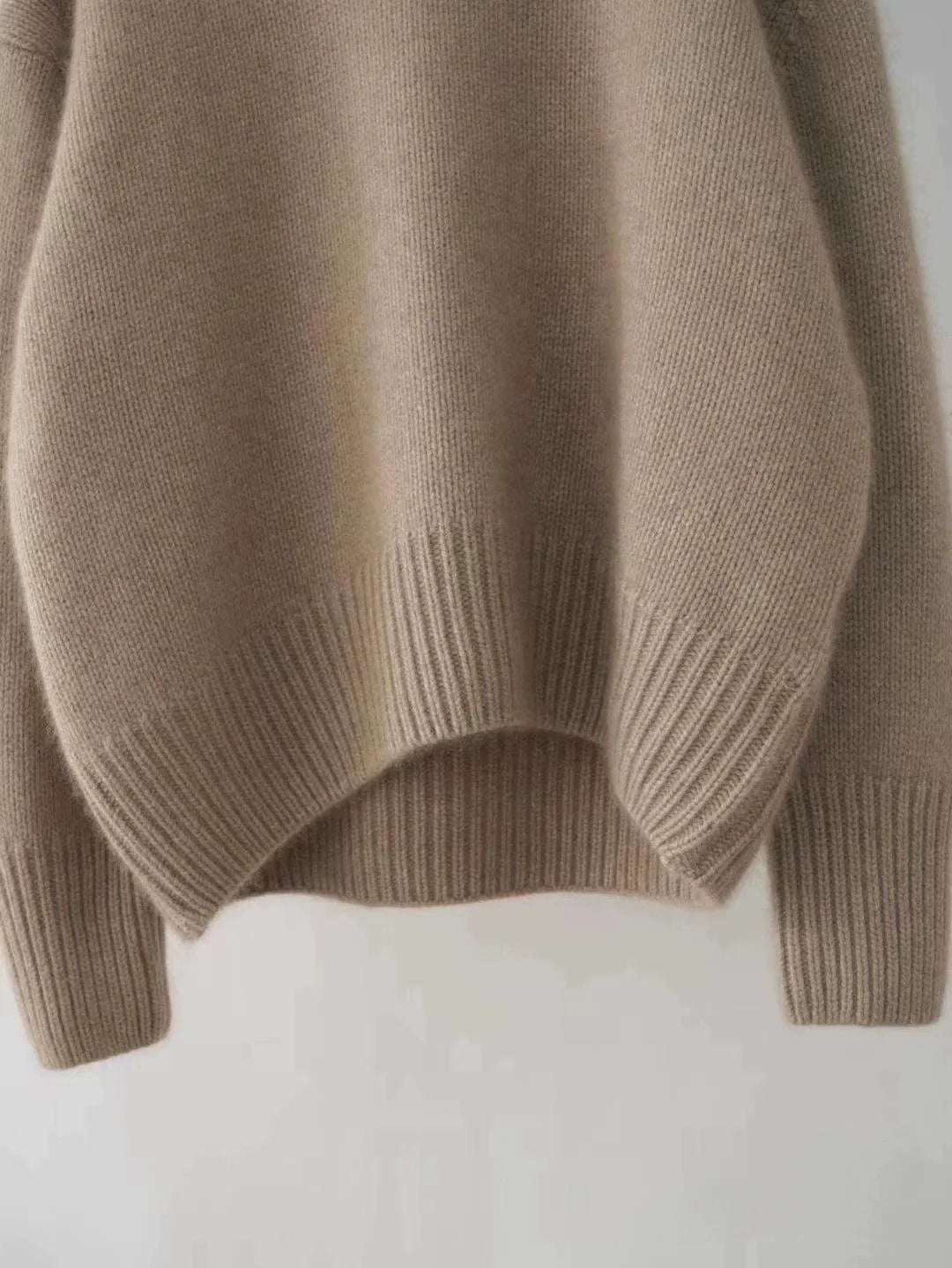 Turtleneck 100% pure cashmere women's loose sweater thickened autumn and winter wool sweater jumper lazy base