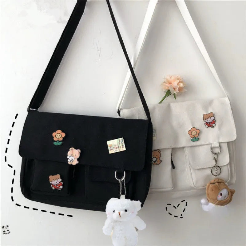 Cute Canvas Crossbody Bag