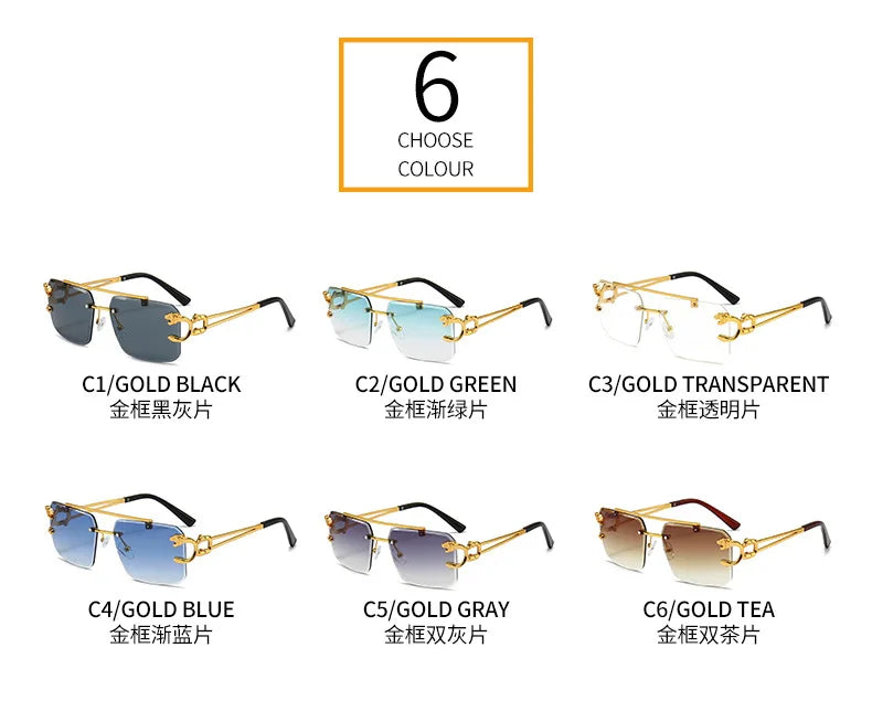 Rimless Square Luxury Sunglasses