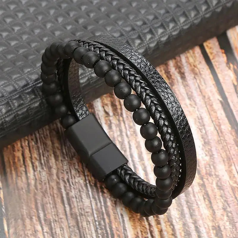 Multi-Layer Leather Bracelet