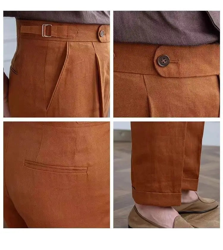 Italian Linen High-Waist Men’