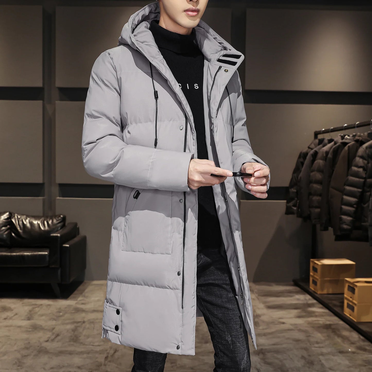 Cotton-Padded Long Coat