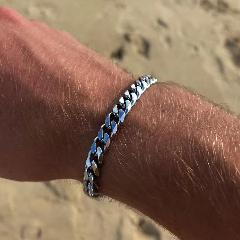 Waterproof Stainless Steel Cuban Bracelet