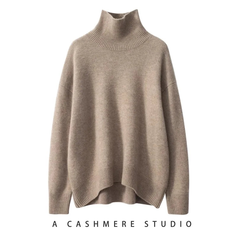 Autumn Thick Cashmere High Neck Sweater