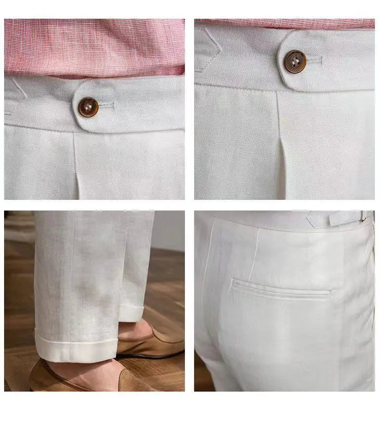 Italian Linen High-Waist Men’