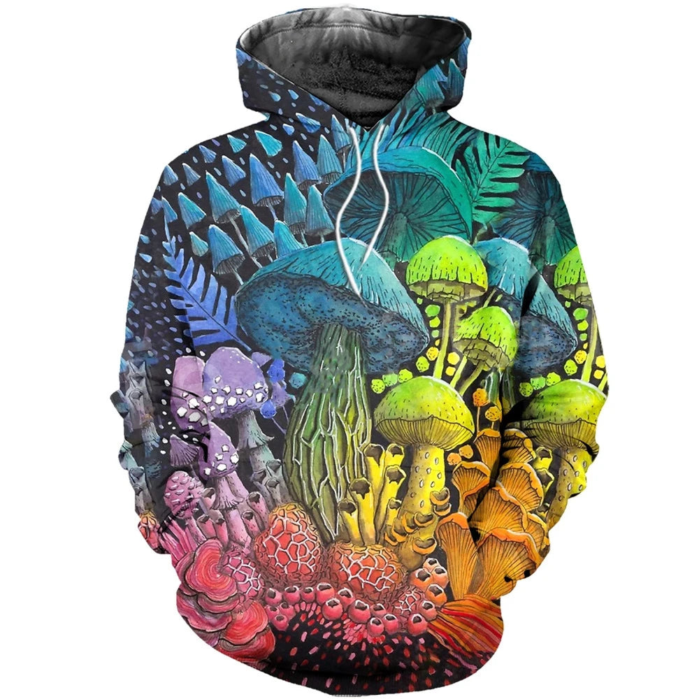 3D Mushroom Camouflage Hoodie