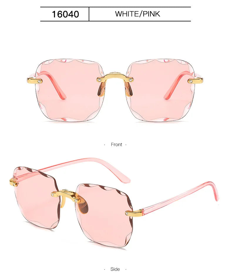 Rimless Women's Gradient Sunglasses