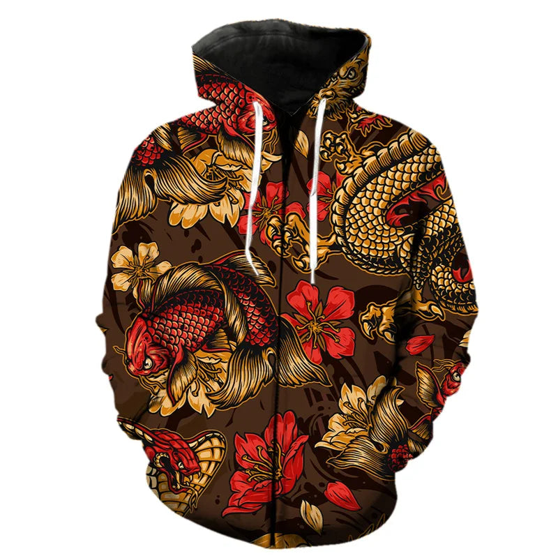 Dragon 3D Zipper Hoodie