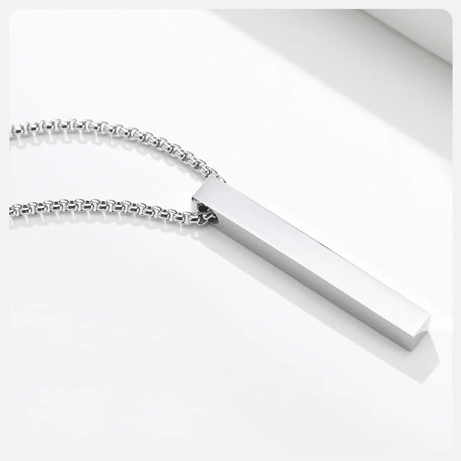 3D Vertical Bar Necklace