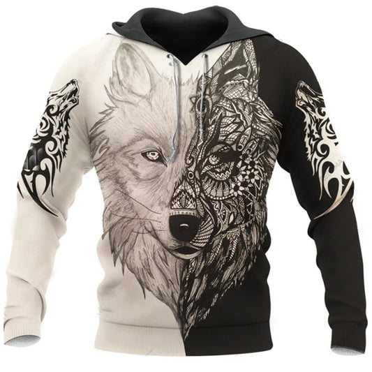 Wolf Animal Men's 3D Hoodie