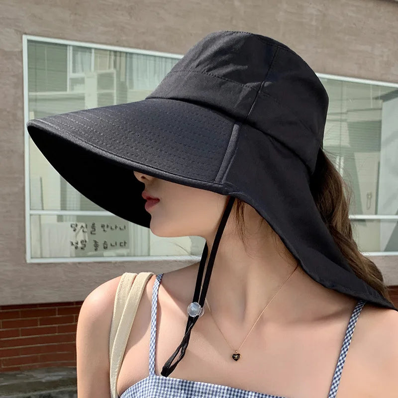 Wide Brim Sun Bucket Hat