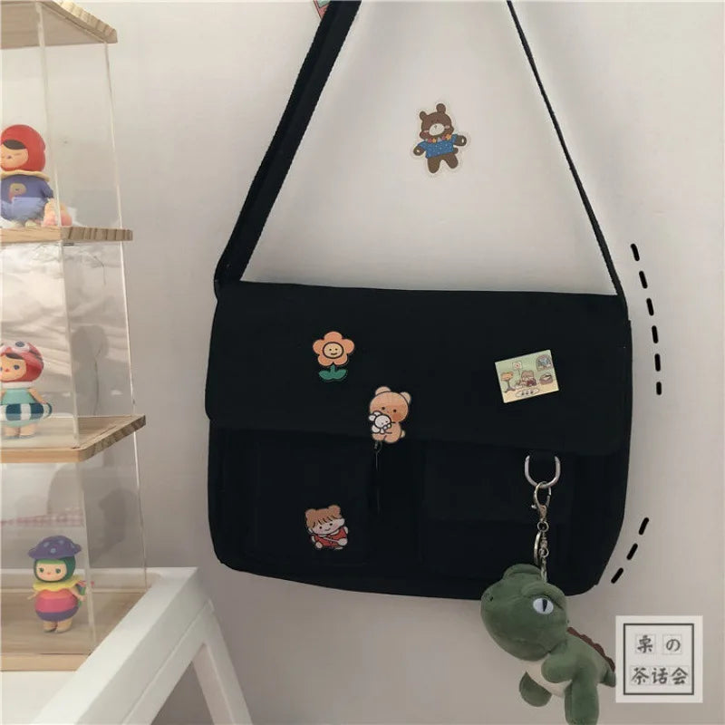 Cute Canvas Crossbody Bag