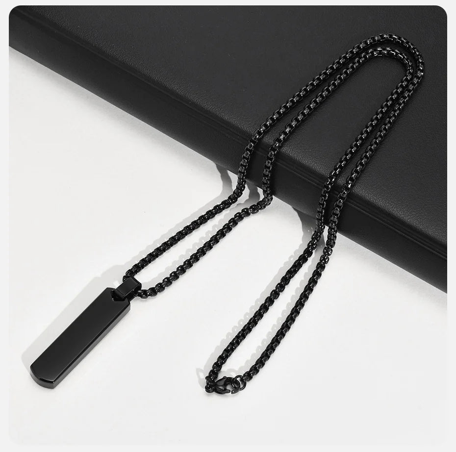 A-Z Initial Bar Necklace for Men