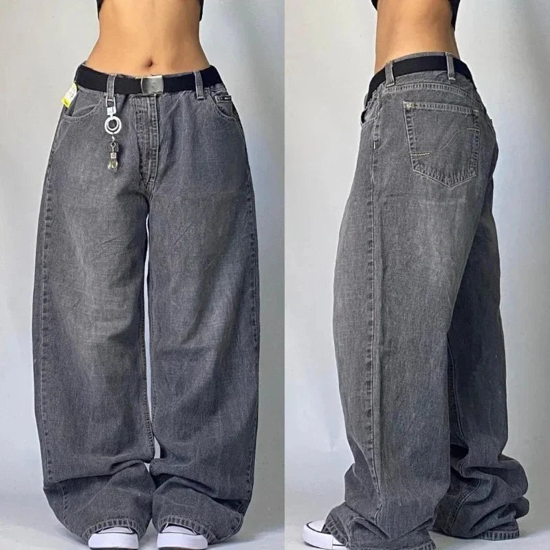 High-Waist Baggy Jeans