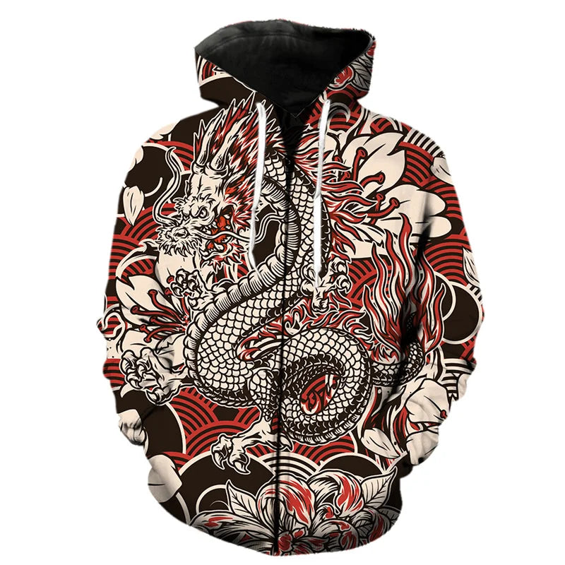 Dragon 3D Zipper Hoodie