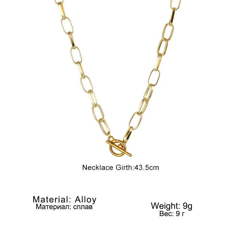 Gold Stainless Steel Chain Necklace