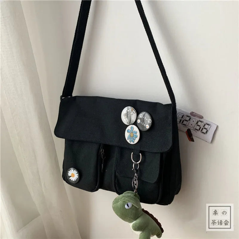 Cute Canvas Crossbody Bag