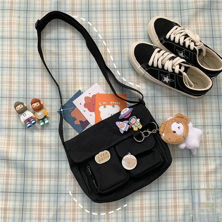 Cute Canvas Crossbody Bag