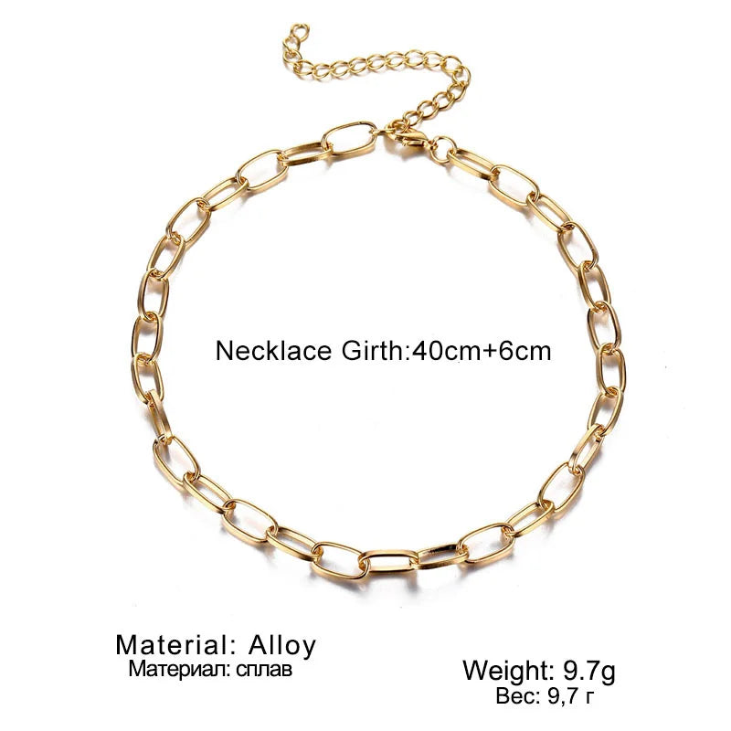 Gold Stainless Steel Chain Necklace