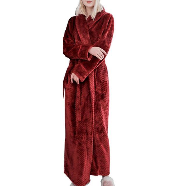 Warm Fleece Winter Bathrobe